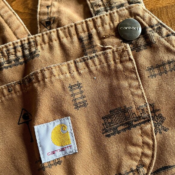 Carhartt tan train overalls 4T - Picture 4 of 9